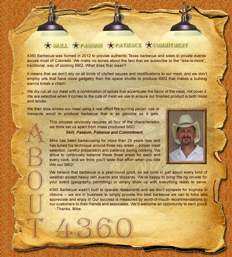 Barbecue BBQ pitmaster and grilling in Colorado