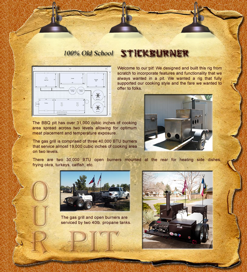 Real fire barbeque catering with mobile BBQ pit catering in Denver